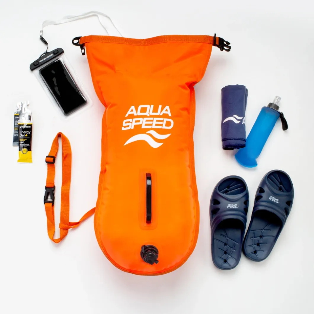 Boja asekuracyjna Open Water Swim Buoy 37x72 cm Aqua Speed kol.75 - pomarańczowy