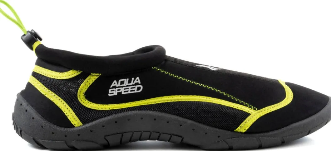 Buty do wody ze ściągaczem Aqua Speed 28B - czarno-żół