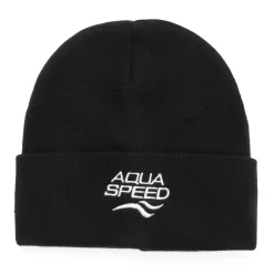 Czapka zimowa Aqua Speed 07 - czarna - białe logo