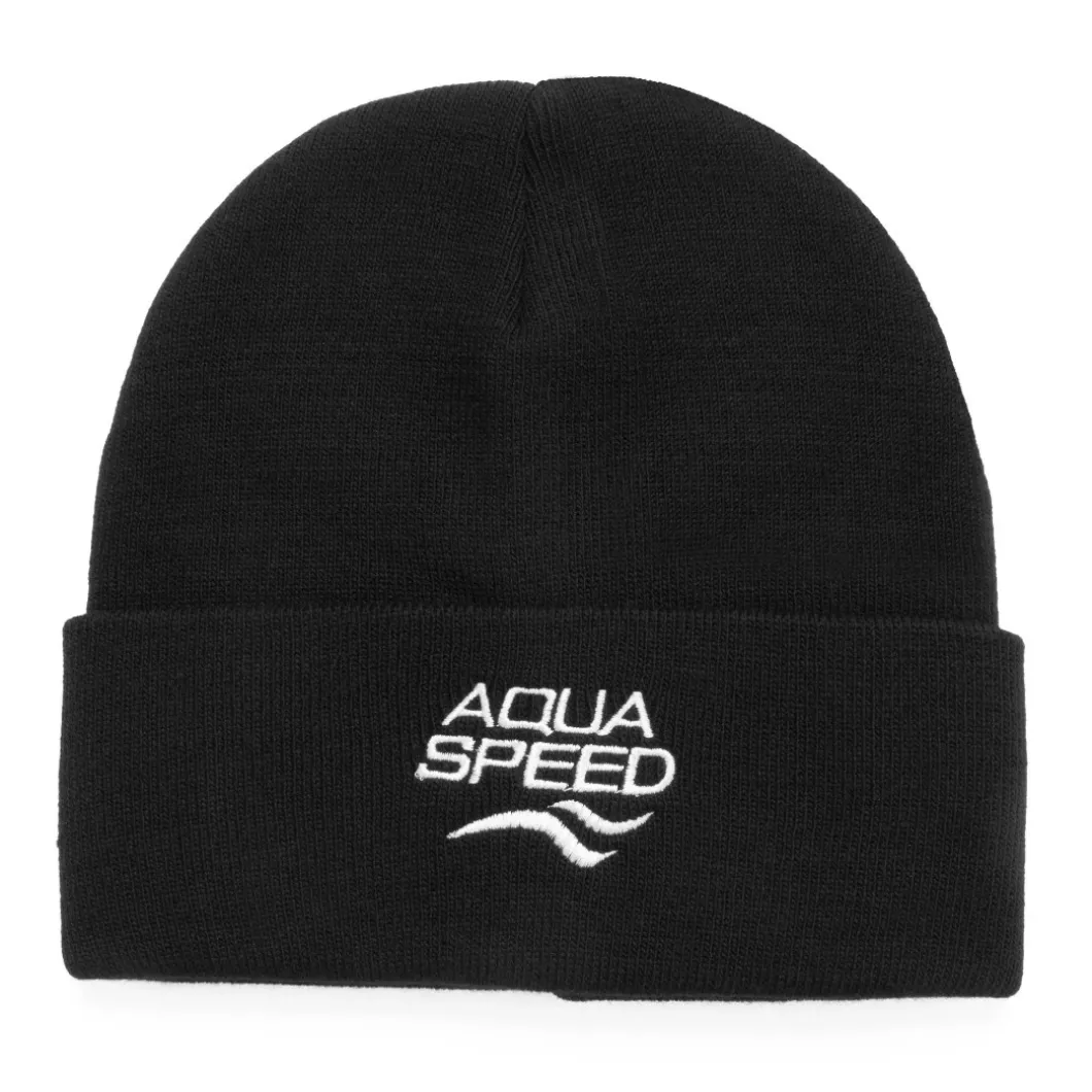 Czapka zimowa Aqua Speed 07 - czarna - białe logo