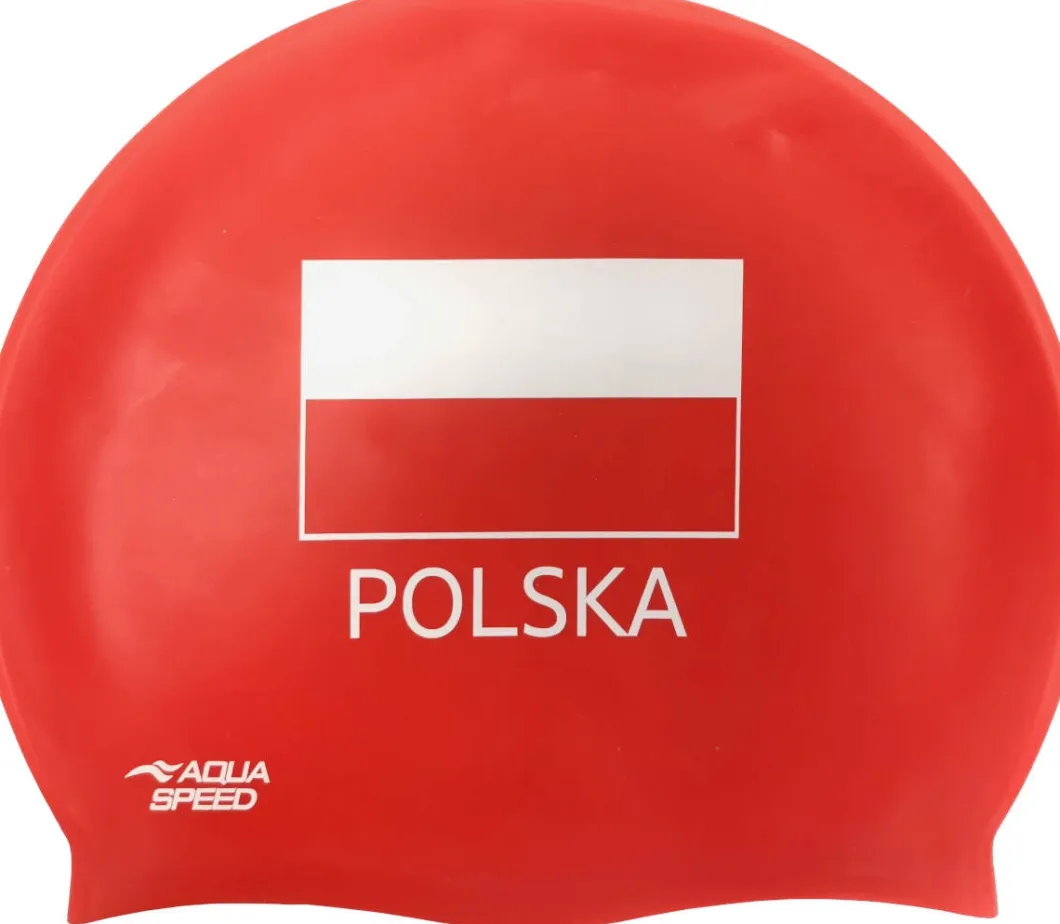 Czepek pływacki Aqua Speed Print Polska - czerwony