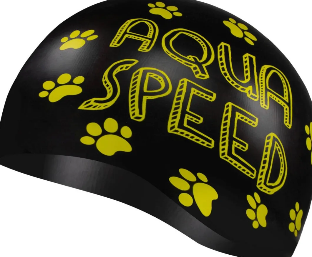 Czepek pływacki dla dzieci Aqua Speed Kiddie Cat 07 - czarny