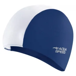 Czepek pływacki POLYESTER CAP 15 - granatowo-biały