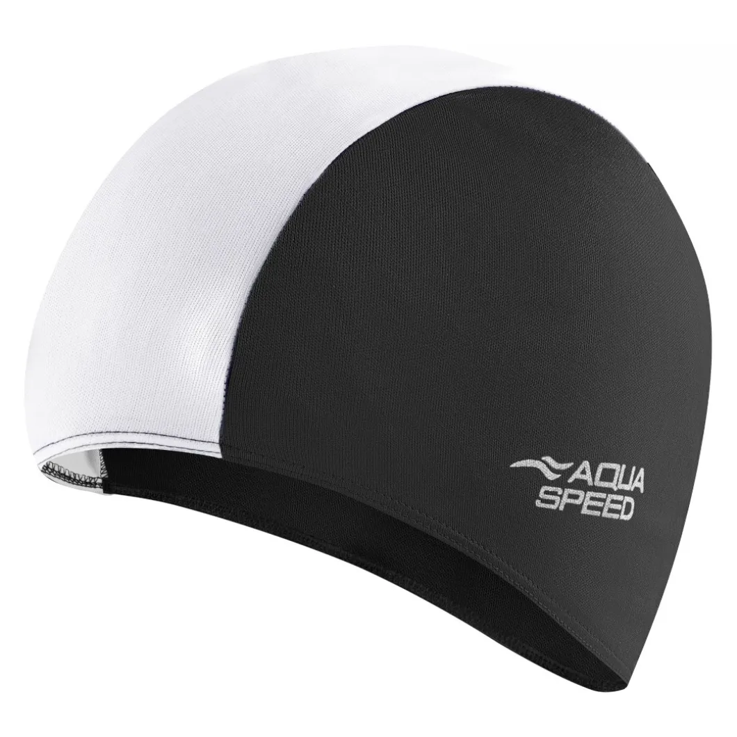 Czepek pływacki POLYESTER CAP 57 - czarno -biały