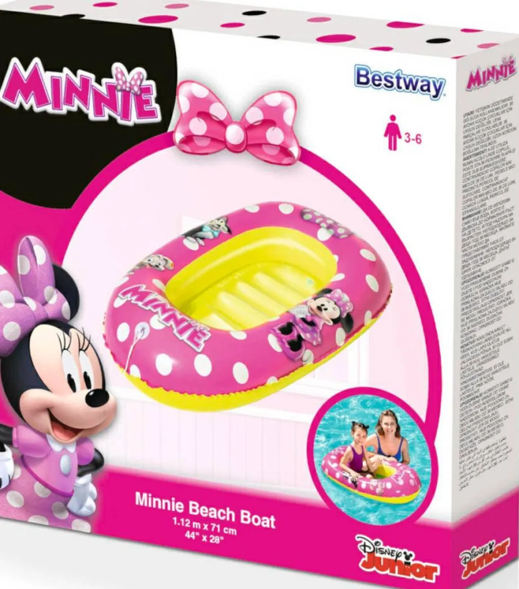 Dmuchany ponton plażowy dla dzieci "Minnie Beach Boat" - różowy