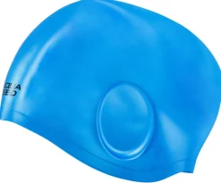 Duży czepek pływacki na uszy i długie włosy Aqua Speed Ear Cap Volume 02 - niebieski
