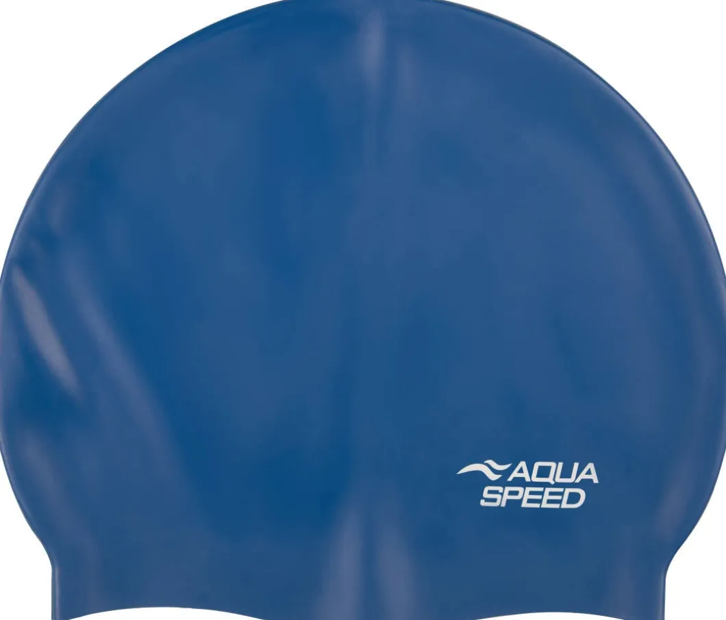 Duży czepek pływacki z silikonu Aqua Speed Mono XL 01 - niebieski