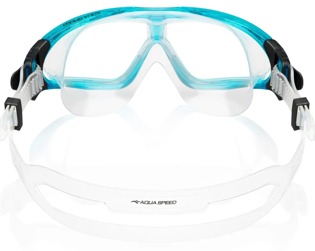 Gogle pływackie Aqua Speed Sirocco 02 - niebieskie - bezbarwne szkła