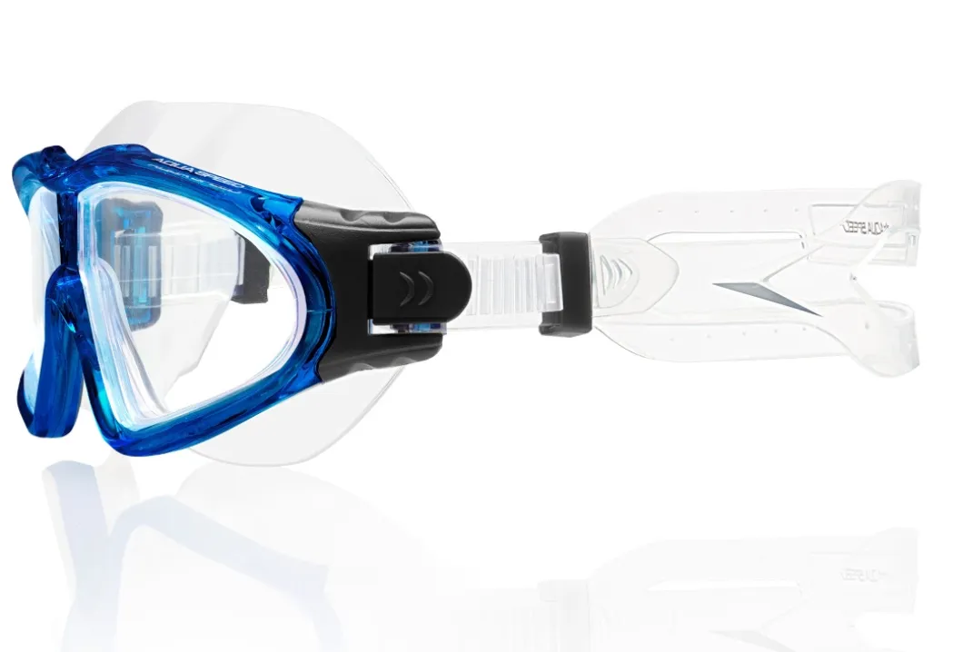 Gogle pływackie Aqua Speed Sirocco 01 - niebieskie - bezbarwne szkła