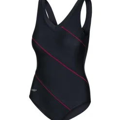 Jednoczęściowy kostium pływacki z miseczkami Aqua Speed Sophie 16 - czarny