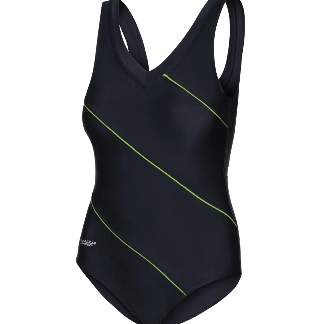 Jednocześciowy kostium pływacki z miseczkami Aqua Speed Sophie 01 - czarny