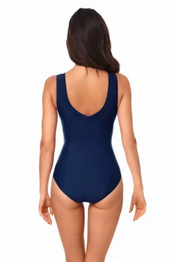 Jednocześciowy kostium pływacki z miseczkami Aqua Speed Sophie 49 - granatowy