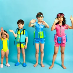 Kombinezon pływacki na basen dla dzieci Neosplash Aqua Speed 02 - niebieski
