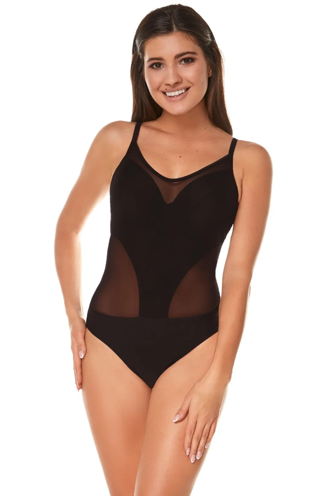 Kostium kąpielowy jednoczęściowy pływacki plażowy Evelyn Aqua Speed 01 - czarny