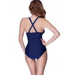 Kostium kąpielowy podkreśląjacy sylwetkę Aqua Speed Greta 04 - granatowy