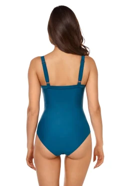 Kostium kąpielowy wyszczuplajacy damski Aqua Speed Olivia 08 - zielony