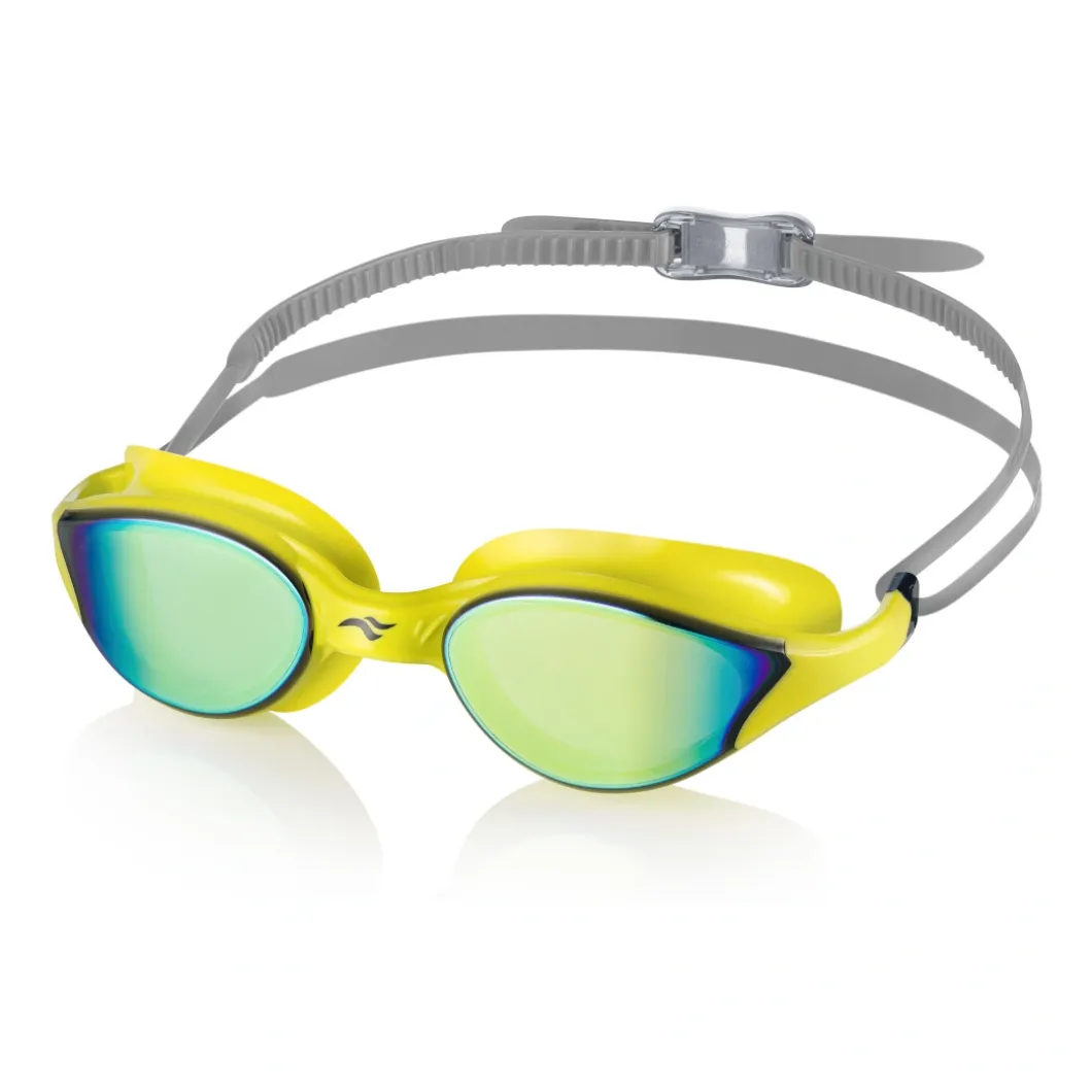Lustrzane okulary pływackie Aqua Speed Vortex Mirror + Etui 38 - żółte