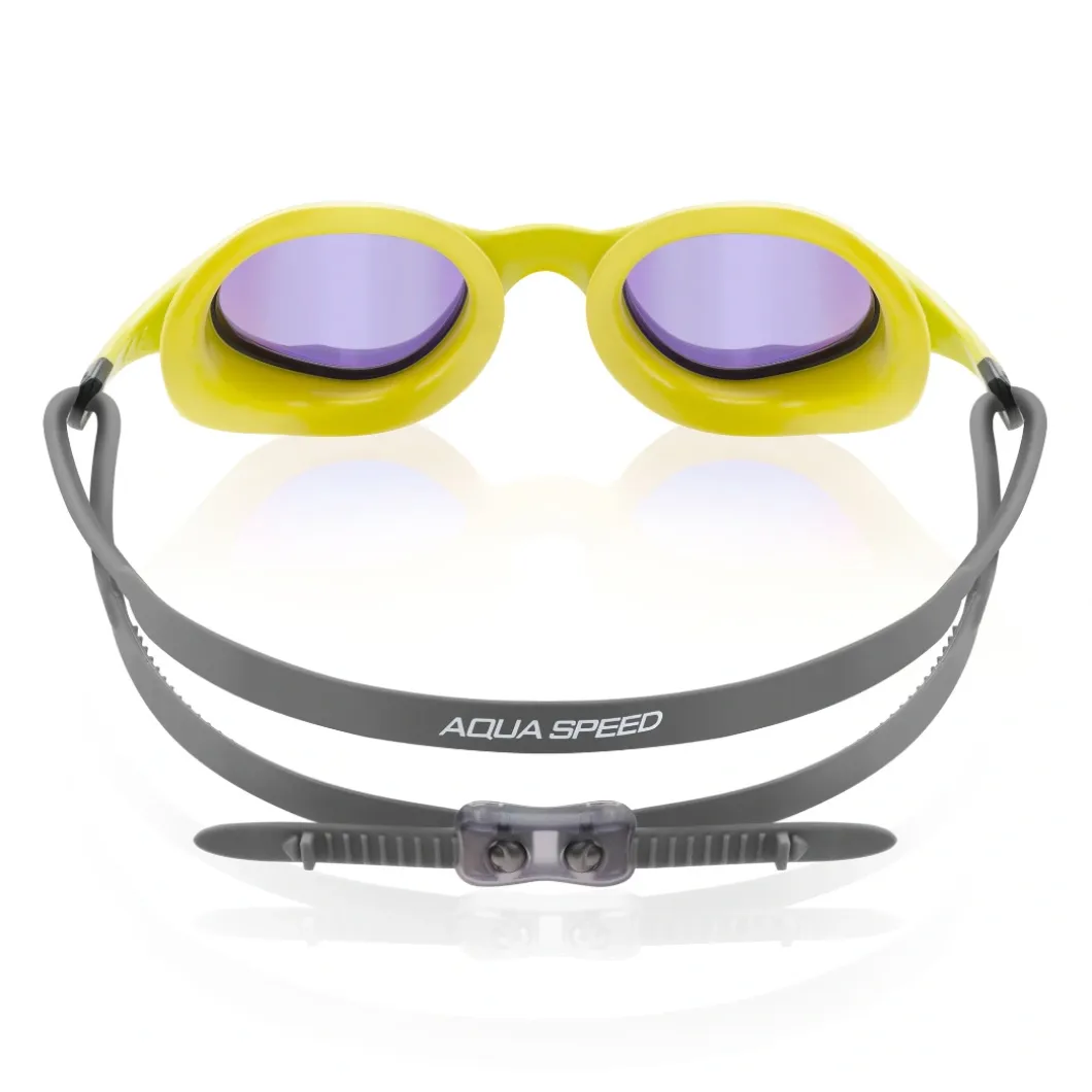 Lustrzane okulary pływackie Aqua Speed Vortex Mirror + Etui 38 - żółte