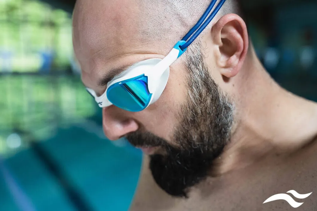 Lustrzane okulary pływackie Aqua Speed Vortex Mirror 51 - białe