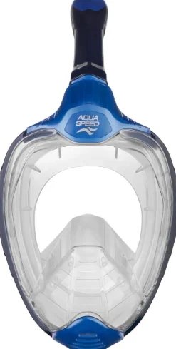 Maska do nurkowania snorkelingu pełnotwarzowa Aqua Speed Veifa ZX 01 - niebieska