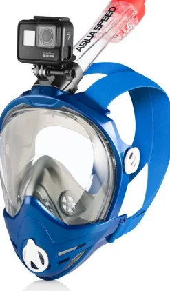 Maska do snorkelingu pełnotwarzowa Aqua Speed Brizo 11 - niebieska