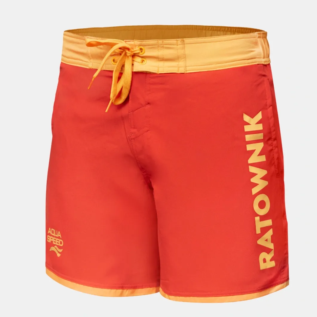 Męskie spodenki dla ratownika WOPR Aqua Speed Evan Rescue 31 - czerwone