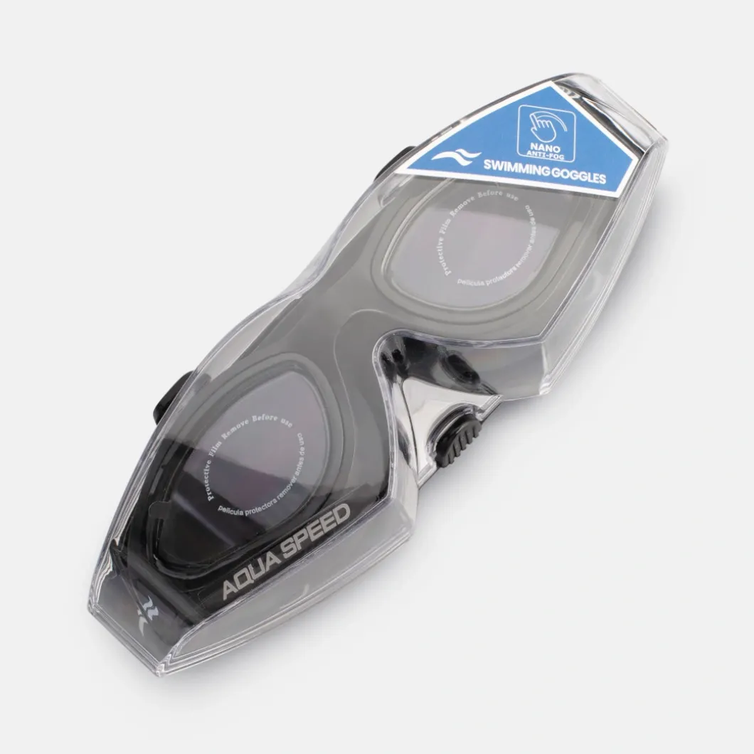 Okulary pływackie Aqua Speed Aurora Nano Anti-Fog kol.07 - czarne -bezbarwne szkła