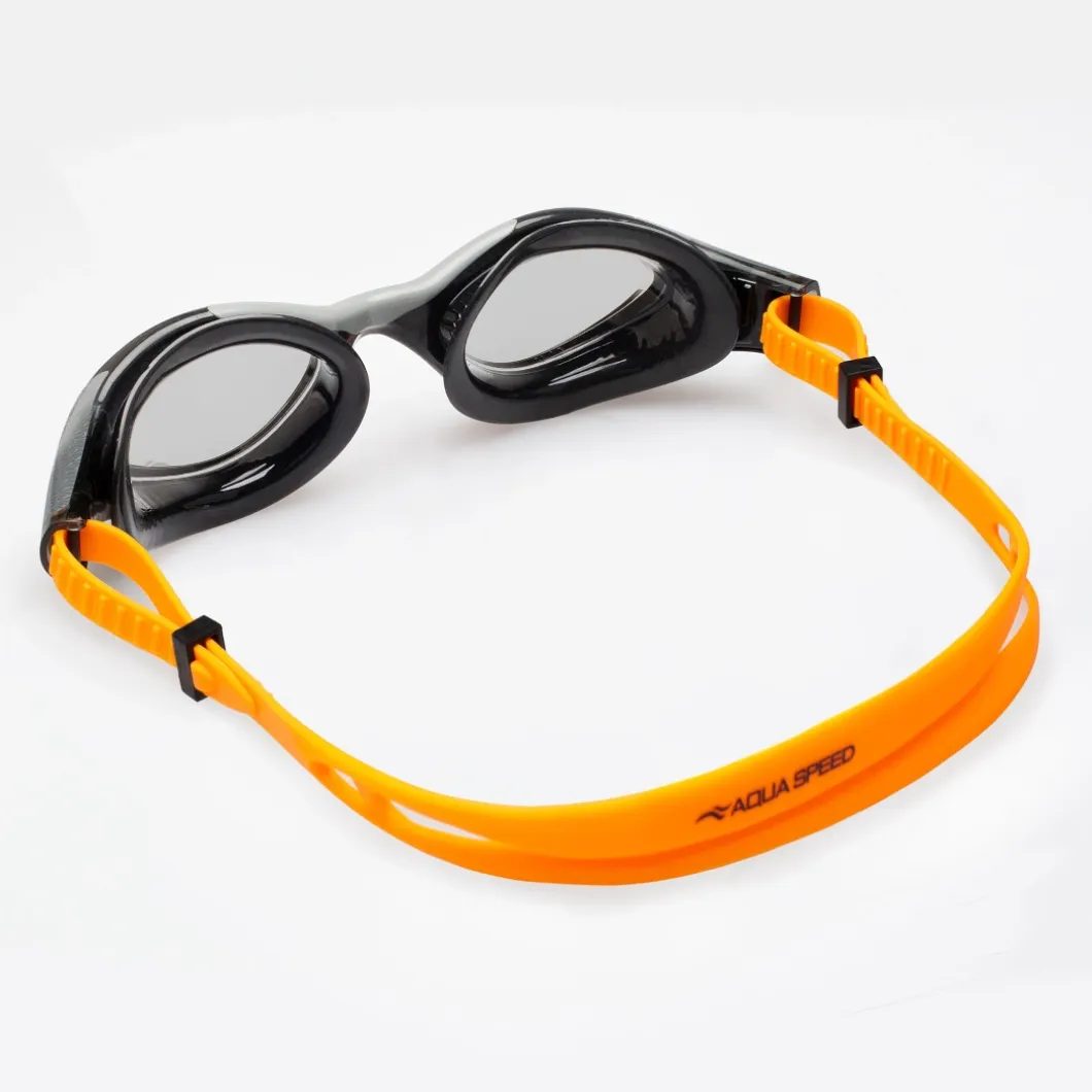 Okulary pływackie Aqua Speed Aquilo 75 - czarno-pomarańczowe-dymione szkła
