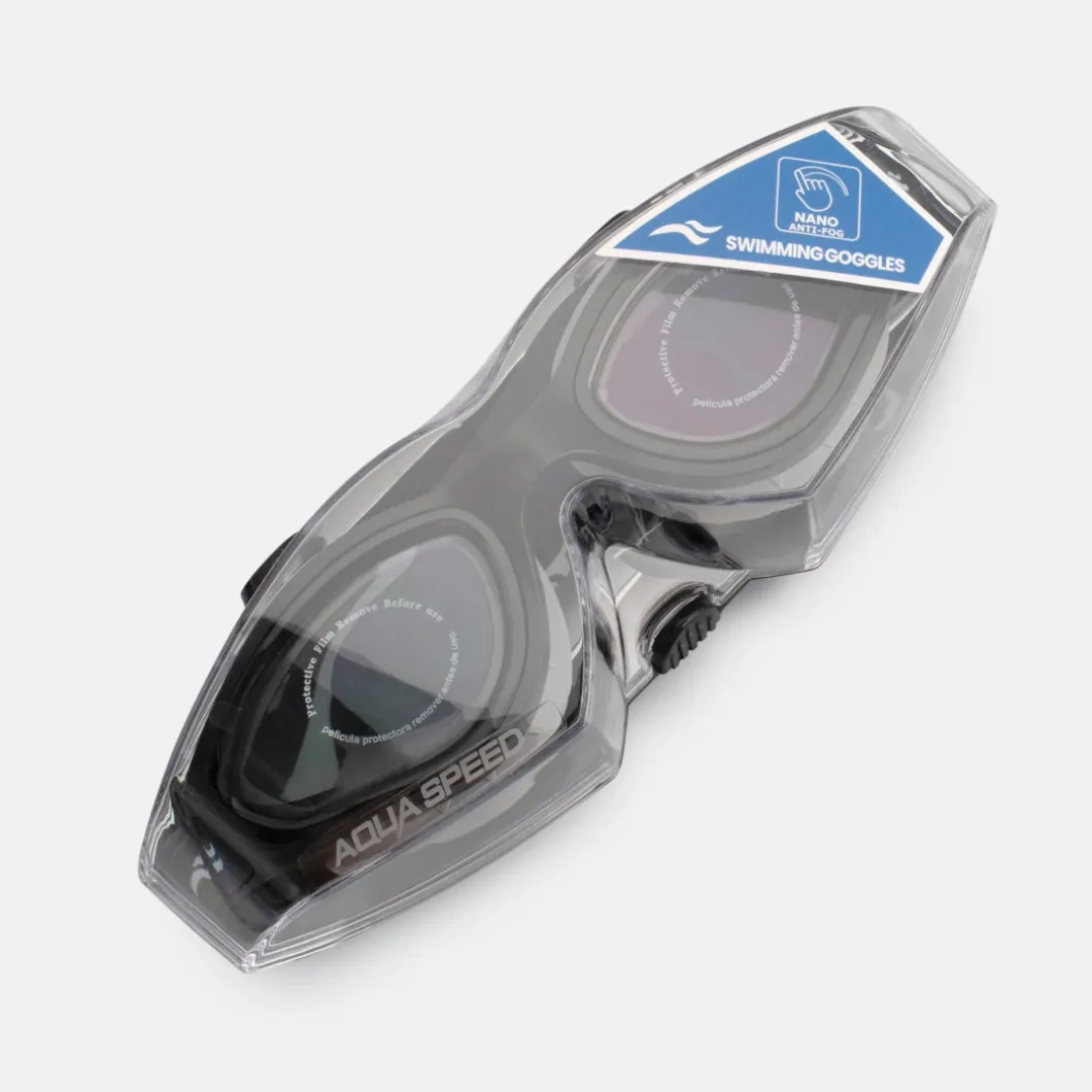 Okulary pływackie Aqua Speed Aurora Nano Anti-Fog kol.26- czarno-szare -dymione szkła