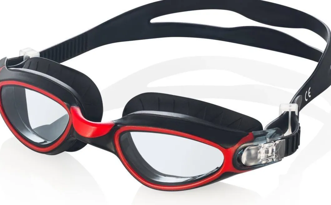 Okulary pływackie Aqua Speed Calypso 31 - czerwone - bezbarwne szkła