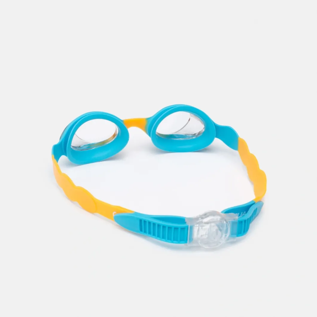 Okulary pływackie dla dzieci Aqua Speed Tiki kol.275- niebiesko-pomarańczowe- bezbarwne szkła