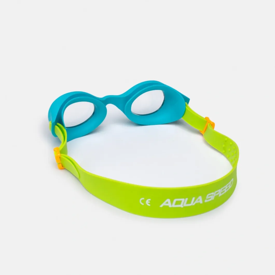 Okulary pływackie dla dzieci Aqua Speed Bonito kol.30- niebiesko-pomarańczowe- bezbarwne szkła