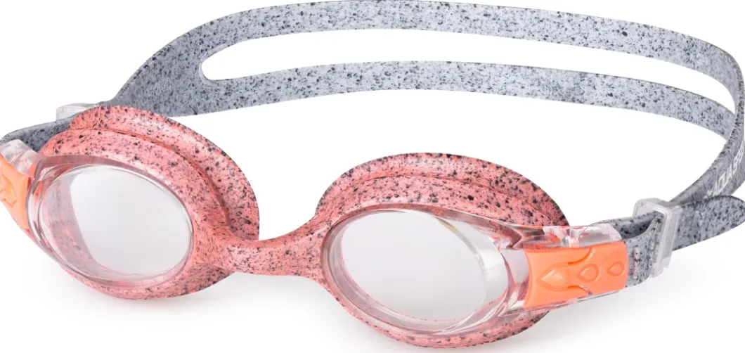Okulary pływackie dla dzieci z materiałów z recyklingu Aqua Speed Amari Reco 37 - pomarańczowy - bezbarwne szkła