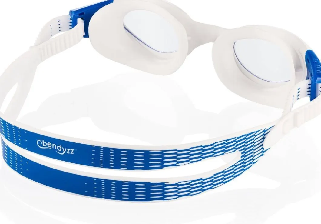 Okulary pływackie dziecięce Aqua Speed Pacific Jr Bendyzz 51 - białe - bezbarwne szkła