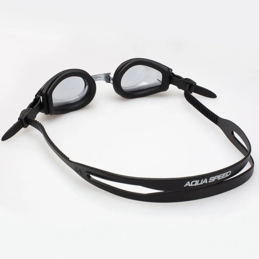 Okulary pływackie korekcyjne Aqua Speed Focus 19 - czarne - dymione szkła