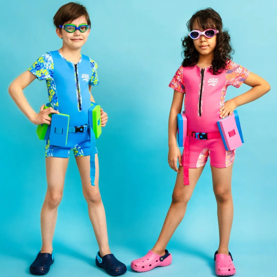 Pas wypornościowy 6-elementowy dla dzieci Aqua Speed Duo 03 - różowy