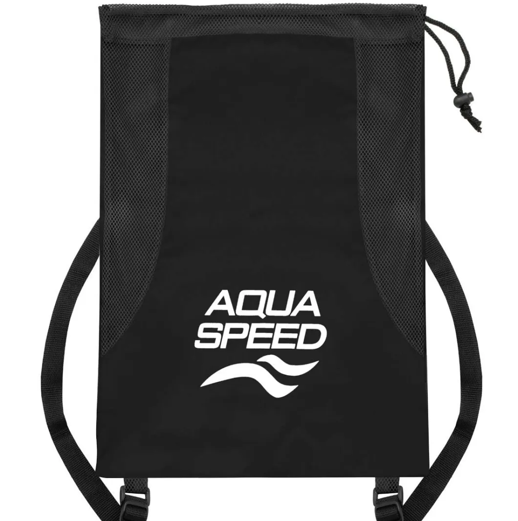 Pojemny worek na plecy Aqua Speed Mesh Backpack 07 - czarny