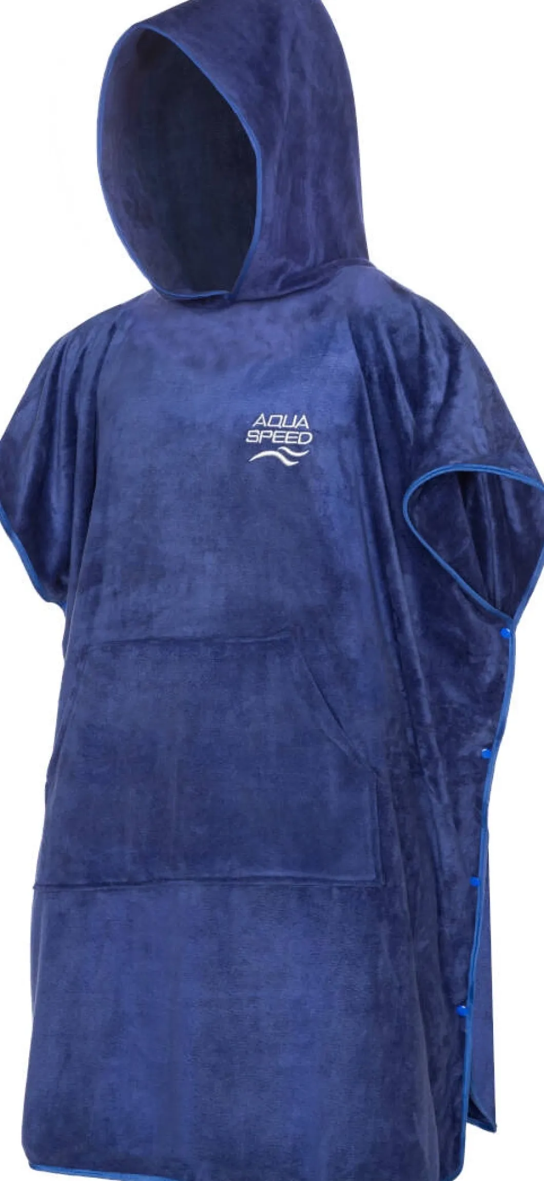 Poncho - ręcznik z mikrofibry dla dorosłych Aqua Speed 10 - granatowy