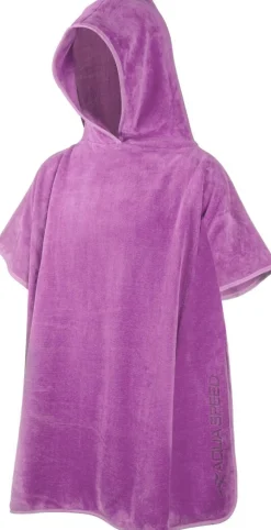 Poncho - ręcznik z mikrofibry dla dzieci Aqua Speed 70 x 120 cm 09 - fioletowe