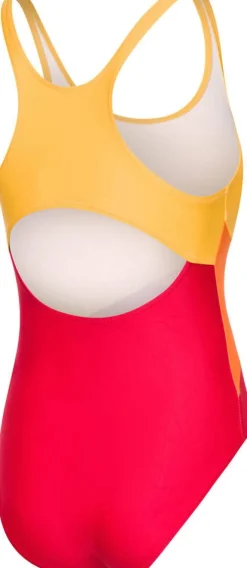 Strój kąpielowy dziewczęcy Pola 39 - żółto-czerwony