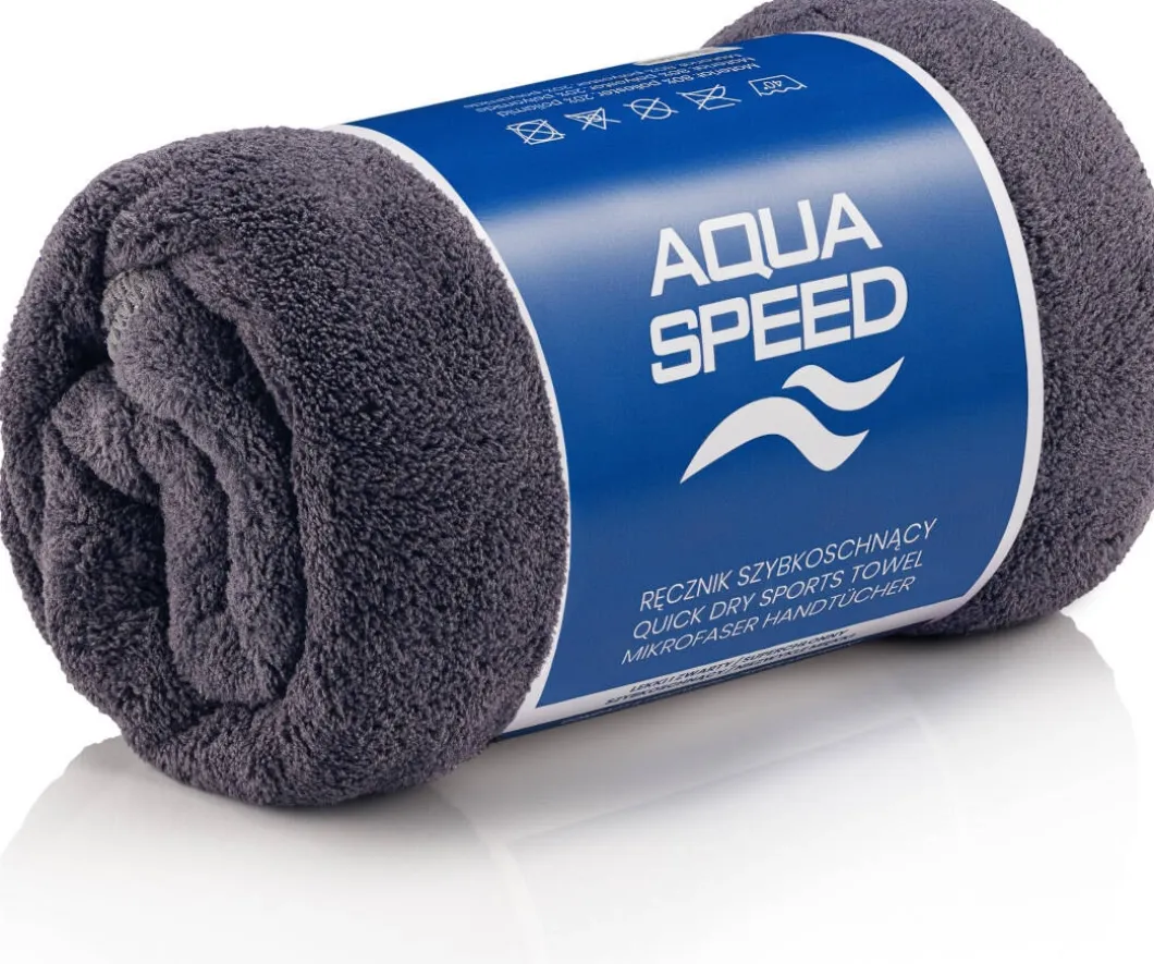 Szybkoschnący ręcznik z mikrofibry Aqua Speed Dry Coral 70x140 cm - 26 grafitowy
