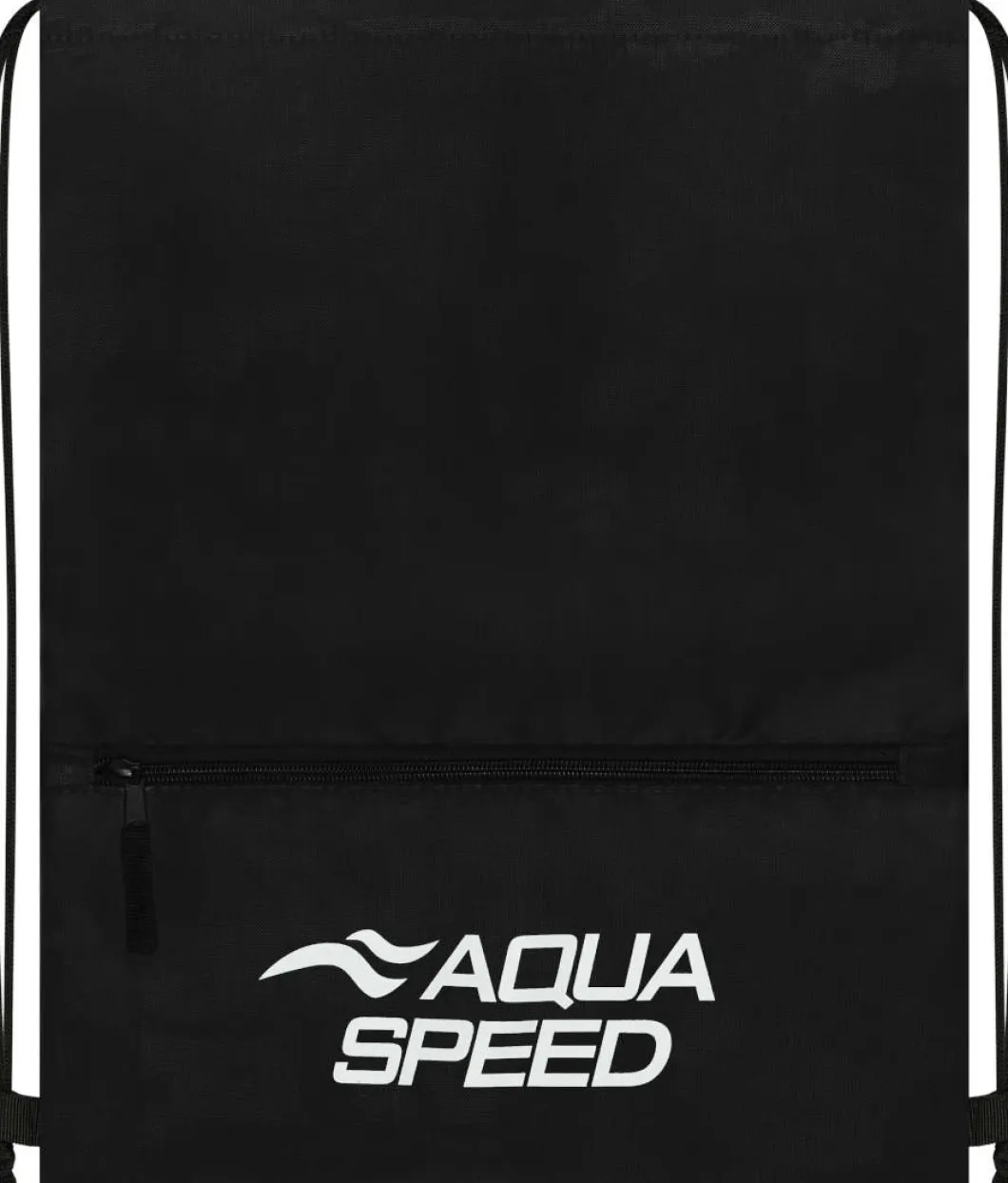 Worek na basen z zapinaną kieszenią Aqua Speed Gear Sack Zip 07 - czarny
