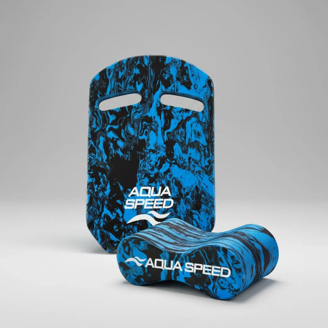 Zestaw desek do nauki pływania AQUA SPEED Swirl kickboard + ósemka 10