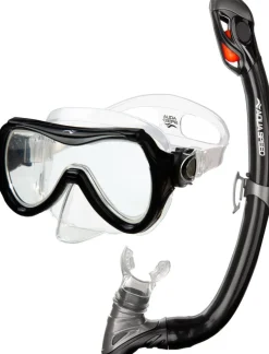 Zestaw do snorkelingu dla dzieci Aqua Speed Alize + Samos 07 + worek - czarny