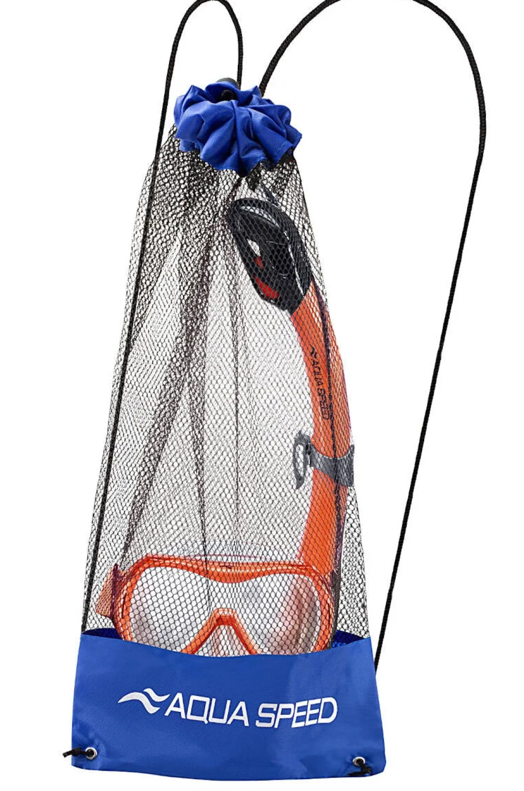 Zestaw do snorkelingu dla dzieci Aqua Speed Alize FS + Samos + worek 75 - pomarańczowy